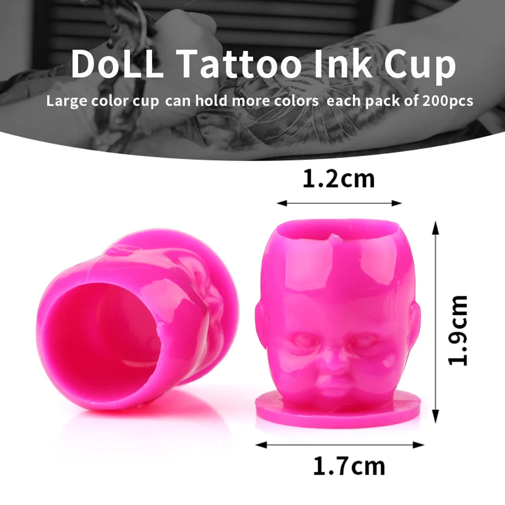 50pcs Baby Head Tattoo Ink Caps
