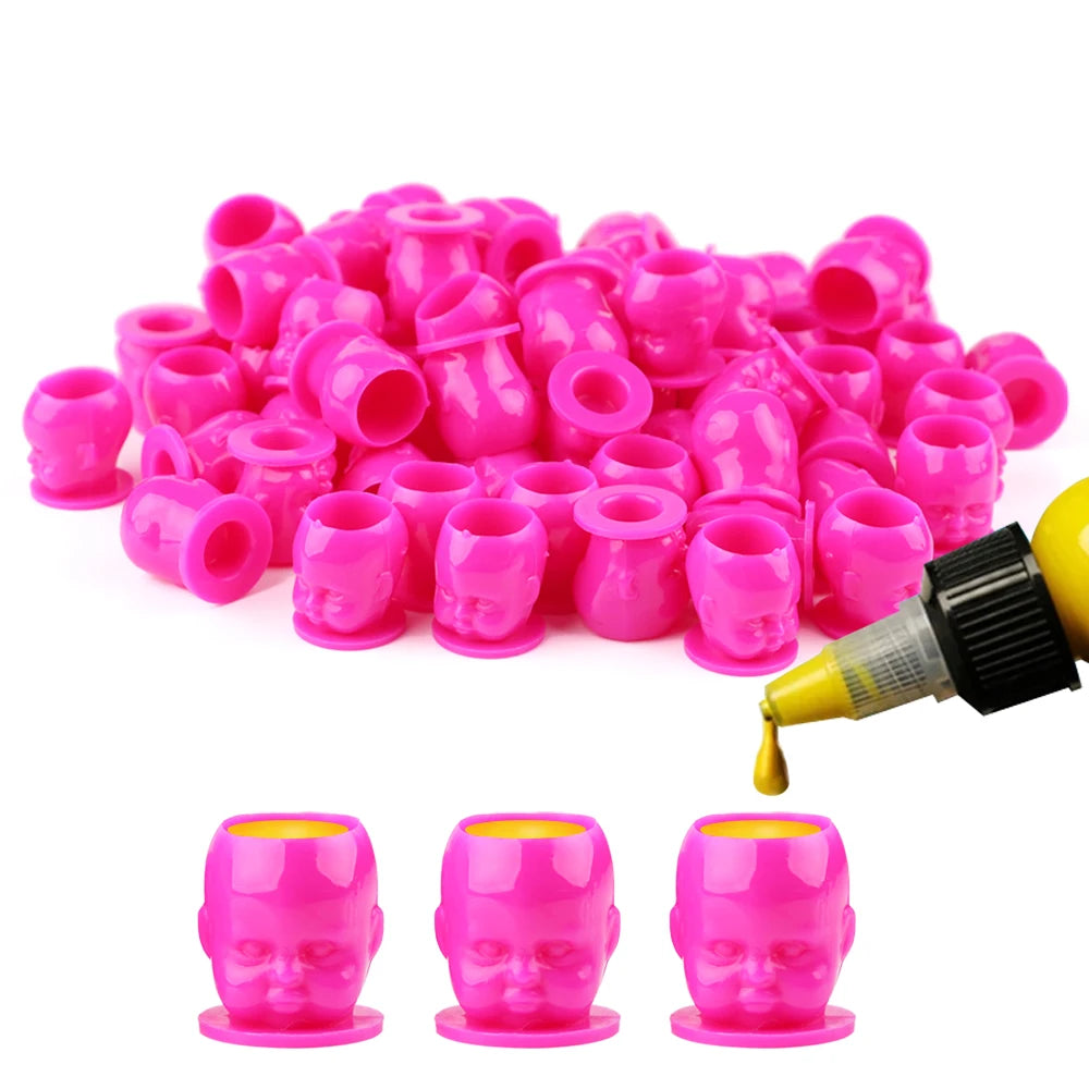 50pcs Baby Head Tattoo Ink Caps