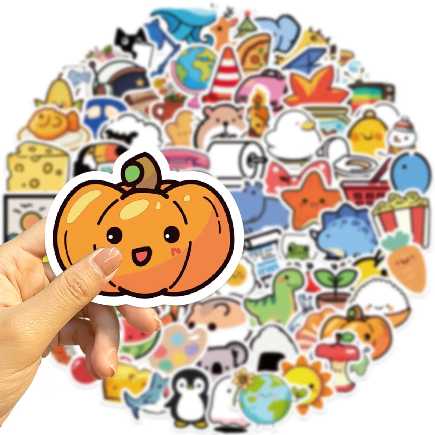 Mini Animals & Foods Cartoon Stickers