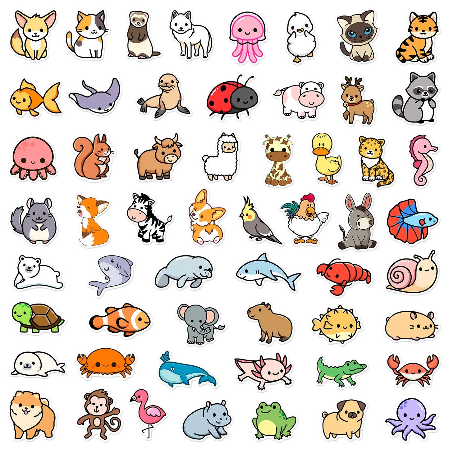 Cute Cartoon Animal Stickers