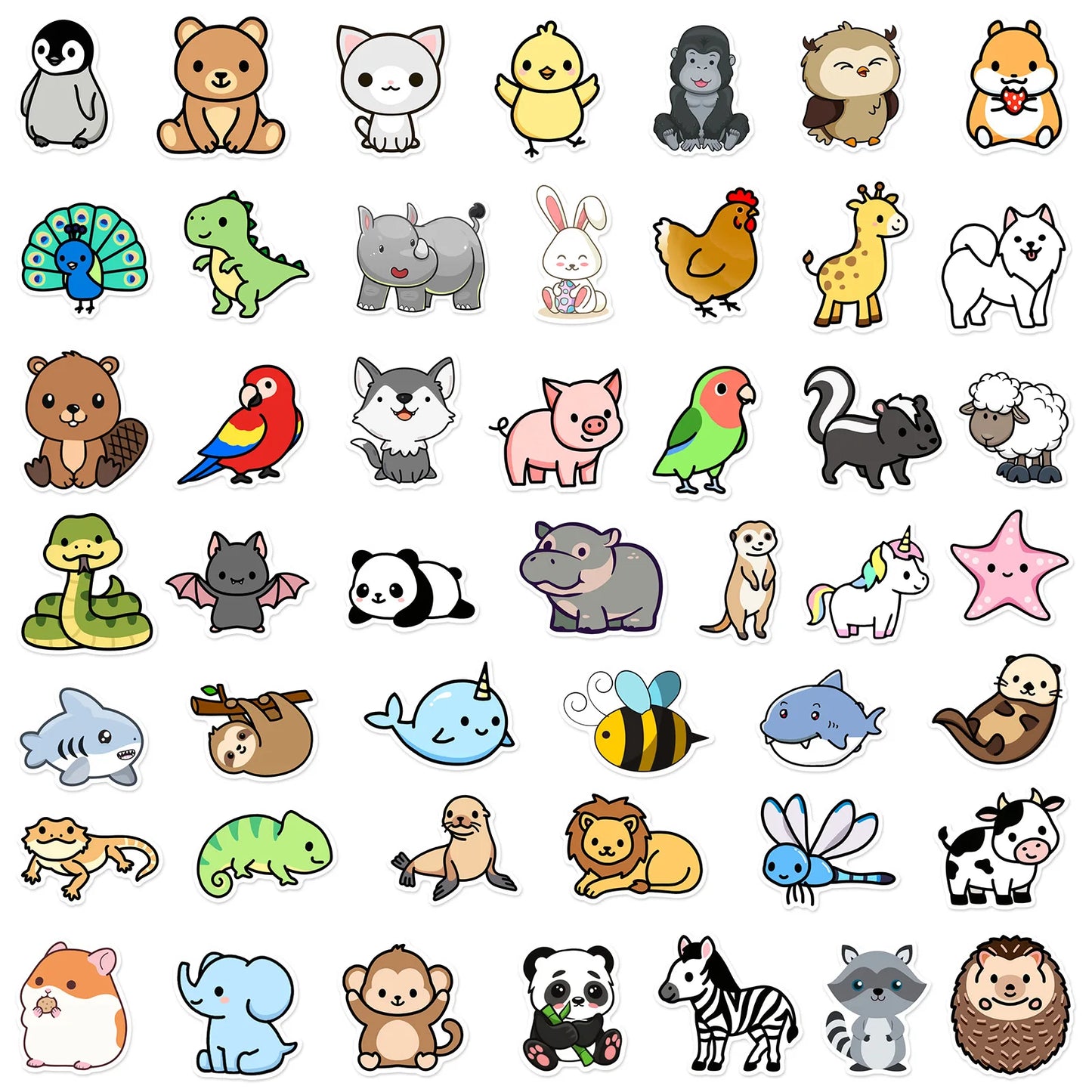 Cute Cartoon Animal Stickers